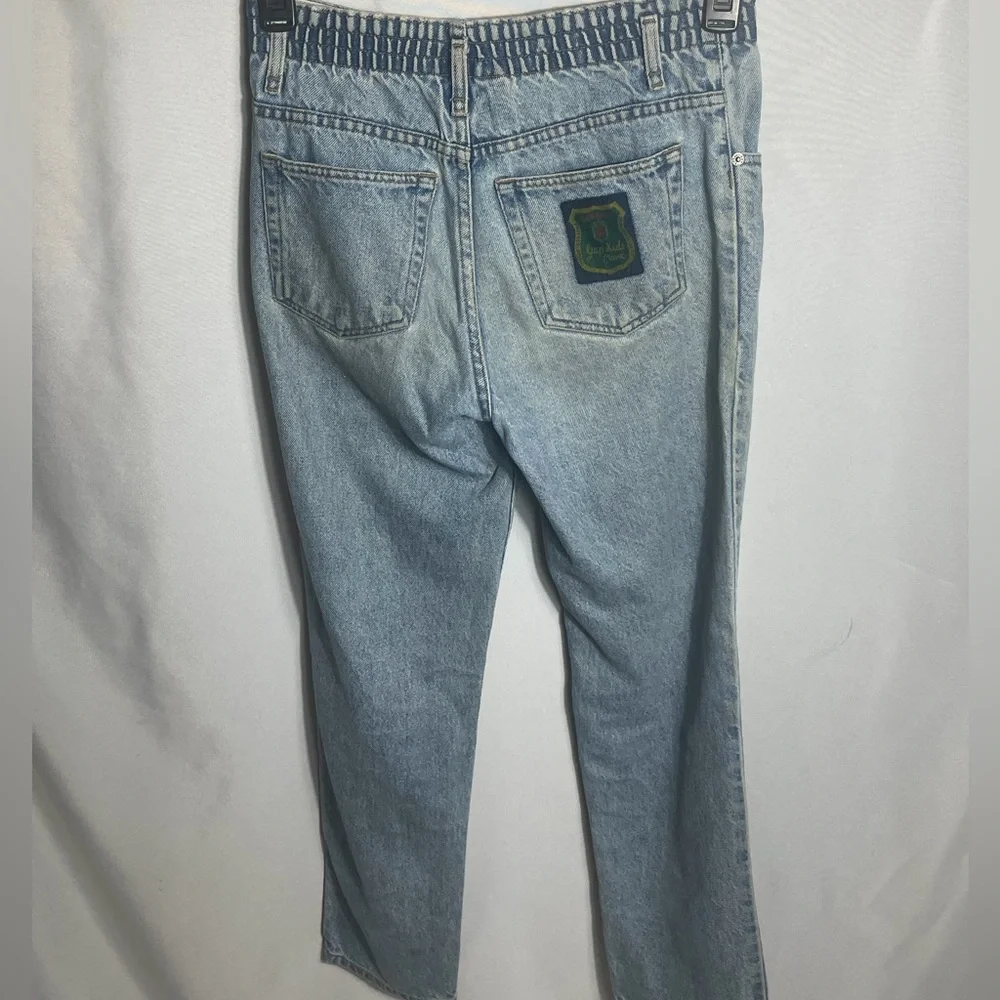 Vintage Gap Kids Classic Light Wash Denim Jeans Size 14 Elastic Waist USA Made